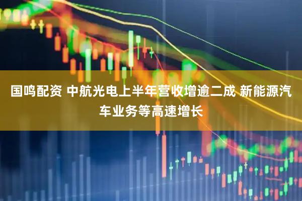 国鸣配资 中航光电上半年营收增逾二成 新能源汽车业务等高速增长